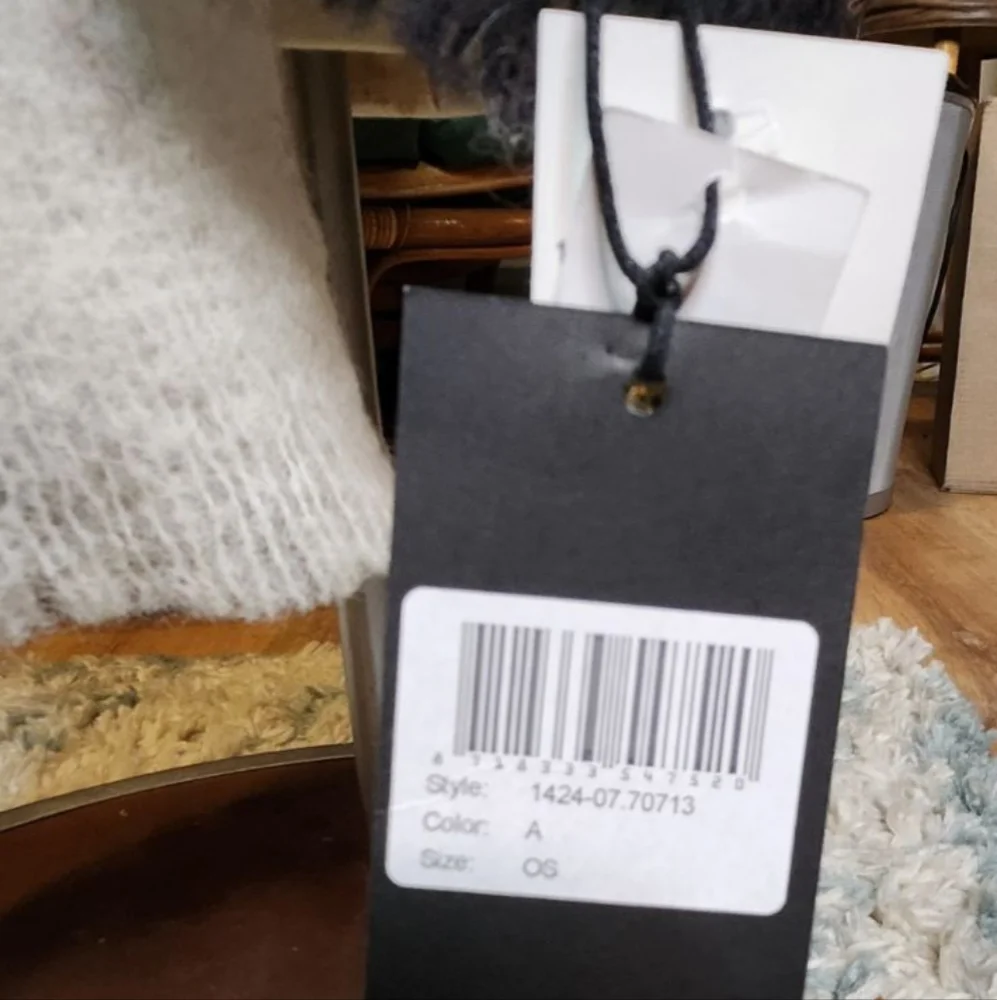 Maison Scotch NWT Black, Grey & White Wool Scarf - Picture 5 of 7